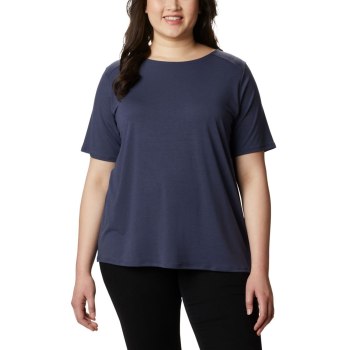 Dámské Tričko Columbia Essential Elements Short Sleeve Plus Size Tmavě Blankyt AICNFH245